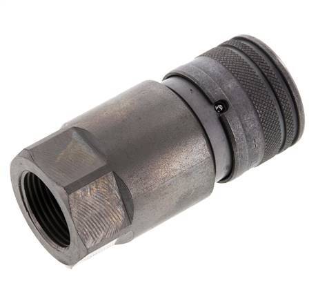 Acero DN 12.5 Toma hidráulica de cara plana G 3/4 pulgadas rosca hembra ISO 16028 D 24.5mm