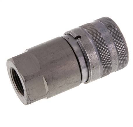 Acero DN 19 Boca Hidráulica de Cara Plana G 3/4 pulgadas Rosca Hembra ISO 16028 D 30mm