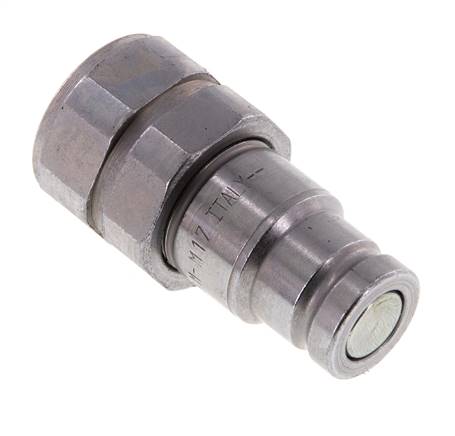 Acero DN 10 Enchufe hidráulico de cara plana G 1/2 pulgadas rosca hembra ISO 16028 D 19,7mm