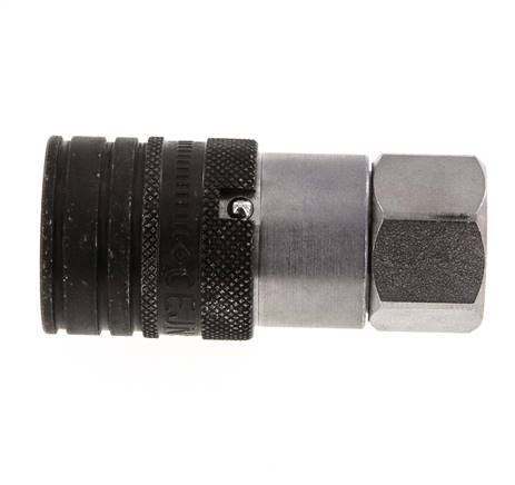 Acero DN 10 Boca hidráulica de cara plana G 3/8 pulgadas rosca hembra ISO 16028 CEJN D 19,7mm