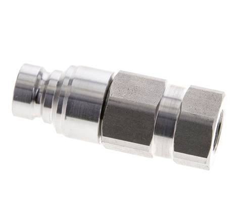 Enchufe hidráulico de acero inoxidable DN 6 de cara plana G 1/4 pulgadas rosca hembra ISO 16028 D 16,2mm