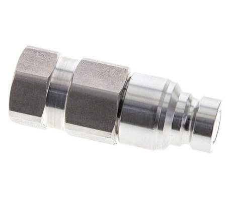 Enchufe hidráulico de acero inoxidable DN 6 de cara plana G 1/4 pulgadas rosca hembra ISO 16028 D 16,2mm