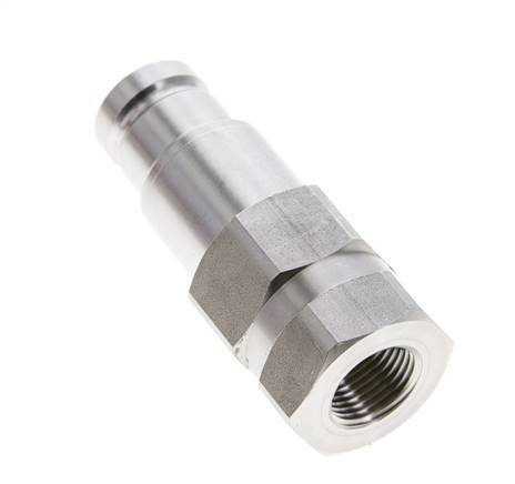 Tapón hidráulico de acero inoxidable DN 10 de cara plana G 3/8 pulgadas rosca hembra ISO 16028 D 19,7mm