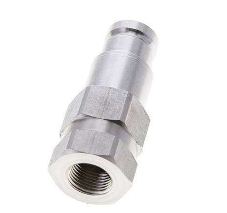 Tapón hidráulico de acero inoxidable DN 10 de cara plana G 3/8 pulgadas rosca hembra ISO 16028 D 19,7mm