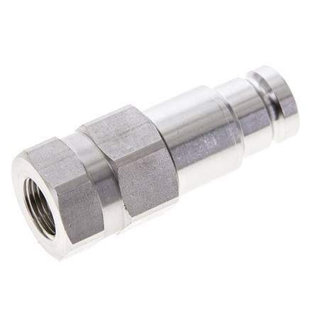 Tapón hidráulico de acero inoxidable DN 10 de cara plana G 3/8 pulgadas rosca hembra ISO 16028 D 19,7mm