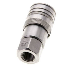 Acero inoxidable DN 10 Boca hidráulica de cara plana G 3/8 pulgadas rosca hembra ISO 16028 CEJN D 19,7mm