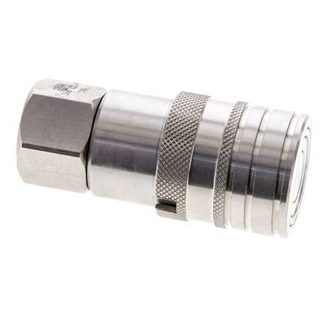 Acero inoxidable DN 10 Boca hidráulica de cara plana G 3/8 pulgadas rosca hembra ISO 16028 CEJN D 19,7mm
