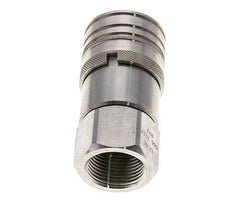 Stainless Steel DN 12 Flat Face Hydraulic Socket G 3/4 inch Female Threads ISO 16028 CEJN D 24.5mm