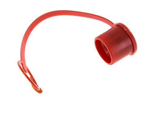 Tapa de protección contra el polvo de plástico de 24,5 mm para tapón de acoplamiento con cadena [2 piezas]