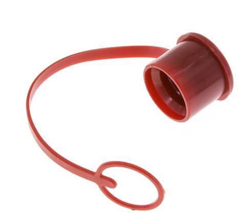 Tapa de protección contra el polvo de plástico de 30 mm para tapón de acoplamiento con cadena [2 piezas]