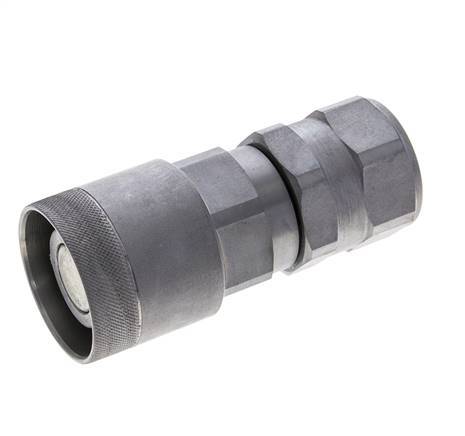 Steel DN 15 Flat Face Hydraulic Plug G 1 inch Female Threads ISO 16028 D M43 x 2