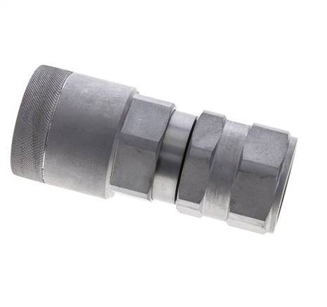 Steel DN 15 Flat Face Hydraulic Plug G 1 inch Female Threads ISO 16028 D M43 x 2