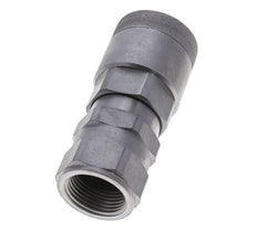 Steel DN 15 Flat Face Hydraulic Plug G 1 inch Female Threads ISO 16028 D M43 x 2