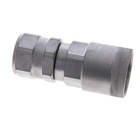 Steel DN 15 Flat Face Hydraulic Plug G 1 inch Female Threads ISO 16028 D M43 x 2