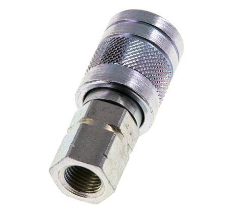 Acero DN 6.3 Acoplamiento hidráulico Enchufe G 1/4 pulgadas Rosca hembra ISO 7241-1 A D 12mm