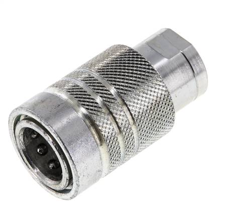 Acoplamiento hidráulico de acero DN 10 Toma G 3/8 pulgadas rosca hembra ISO 7241-1 A D 16mm