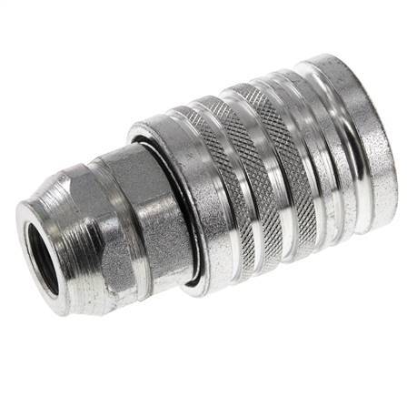 Acero DN 12.5 Acoplamiento hidráulico Toma G 3/8 pulgadas rosca hembra ISO 7241-1 A D 20.5mm