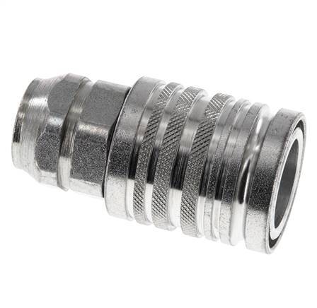 Acero DN 12.5 Acoplamiento hidráulico Toma G 3/8 pulgadas rosca hembra ISO 7241-1 A D 20.5mm