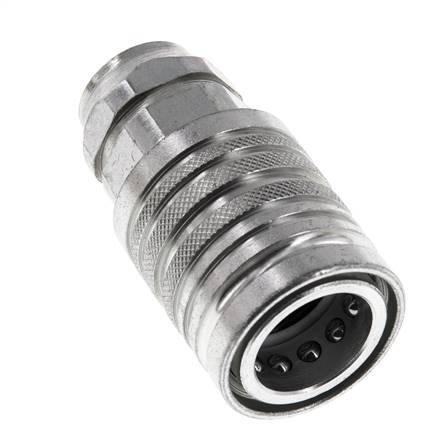Acero DN 12.5 Acoplamiento hidráulico Toma G 3/8 pulgadas rosca hembra ISO 7241-1 A D 20.5mm