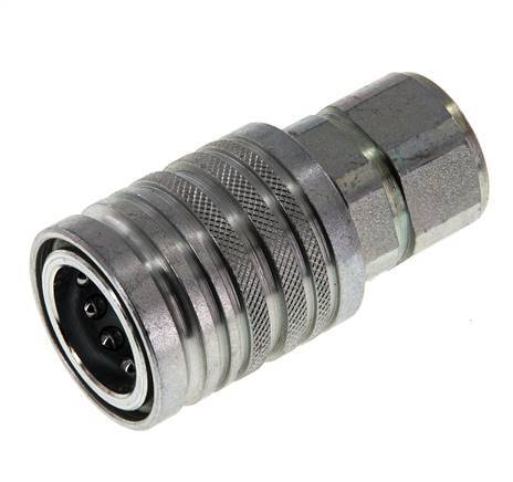 Acero DN 12.5 Acoplamiento hidráulico Toma M22x1.5 Rosca hembra ISO 7241-1 A D 20.5mm