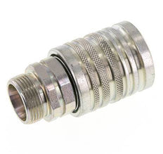 Acero DN 12.5 Acoplamiento hidráulico Enchufe 18 mm L Anillo de compresión ISO 7241-1 A/8434-1 D 20.5mm