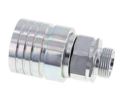 Acero DN 25 Acoplamiento hidráulico Enchufe 22 mm L Anillo de compresión ISO 7241-1 A/8434-1 D 34,3mm