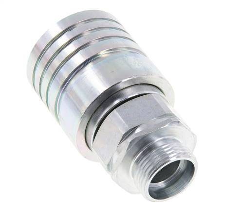 Acero DN 25 Acoplamiento hidráulico Enchufe 22 mm L Anillo de compresión ISO 7241-1 A/8434-1 D 34,3mm
