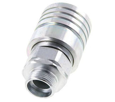 Acero DN 25 Acoplamiento hidráulico Enchufe 22 mm L Anillo de compresión ISO 7241-1 A/8434-1 D 34,3mm