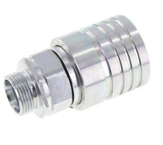 Acero DN 25 Acoplamiento hidráulico Enchufe 22 mm L Anillo de compresión ISO 7241-1 A/8434-1 D 34,3mm