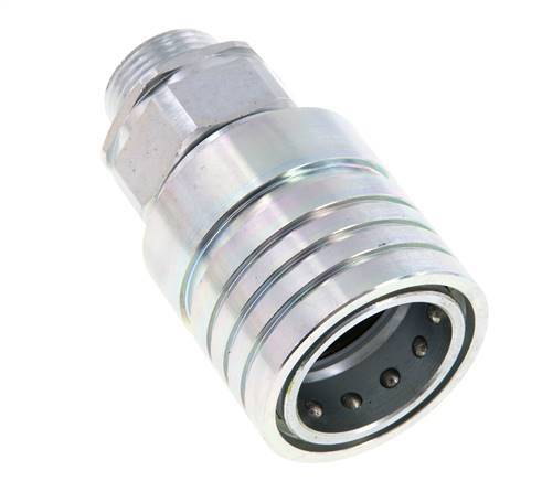 Acero DN 25 Acoplamiento hidráulico Enchufe 22 mm L Anillo de compresión ISO 7241-1 A/8434-1 D 34,3mm