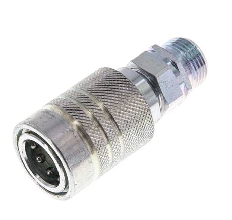 Acero DN 10 Acoplamiento hidráulico Enchufe 12 mm S Anillo de compresión ISO 7241-1 A/8434-1 D 17,3mm