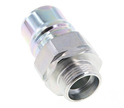 Acero DN 25 Acoplamiento hidráulico Tapón 22 mm L Anillo de compresión ISO 7241-1 A/8434-1 D 34,3mm