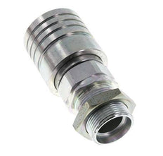 Acero DN 25 Acoplamiento hidráulico Enchufe 28 mm L Anillo de compresión Mampara ISO 7241-1 A/8434-1 D 34,3mm