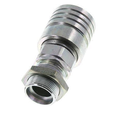 Acero DN 25 Acoplamiento hidráulico Enchufe 28 mm L Anillo de compresión Mampara ISO 7241-1 A/8434-1 D 34,3mm