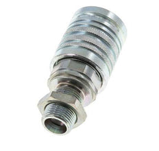 Acero DN 12.5 Acoplamiento hidráulico Enchufe 12 mm S Anillo de compresión Mampara ISO 7241-1 A/8434-1 D 20.5mm