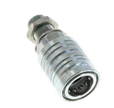 Acero DN 12.5 Acoplamiento hidráulico Enchufe 12 mm S Anillo de compresión Mampara ISO 7241-1 A/8434-1 D 20.5mm