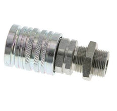 Acero DN 12.5 Acoplamiento hidráulico Enchufe 16 mm S Anillo de compresión Mampara ISO 7241-1 A/8434-1 D 20.5mm