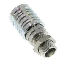 Acero DN 12.5 Acoplamiento hidráulico Enchufe 16 mm S Anillo de compresión Mampara ISO 7241-1 A/8434-1 D 20.5mm