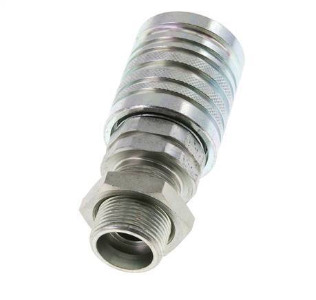 Acero DN 12.5 Acoplamiento hidráulico Enchufe 16 mm S Anillo de compresión Mampara ISO 7241-1 A/8434-1 D 20.5mm