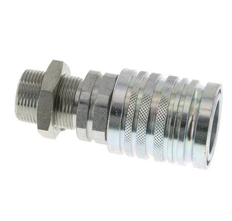 Acero DN 12.5 Acoplamiento hidráulico Enchufe 16 mm S Anillo de compresión Mampara ISO 7241-1 A/8434-1 D 20.5mm