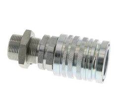 Acero DN 12.5 Acoplamiento hidráulico Enchufe 16 mm S Anillo de compresión Mampara ISO 7241-1 A/8434-1 D 20.5mm