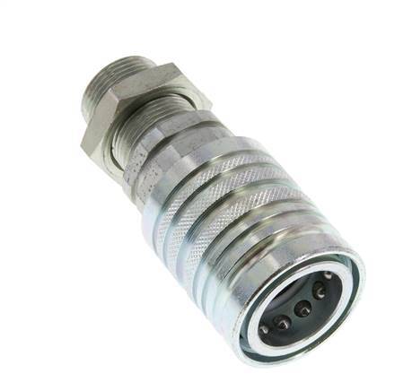 Acero DN 12.5 Acoplamiento hidráulico Enchufe 16 mm S Anillo de compresión Mampara ISO 7241-1 A/8434-1 D 20.5mm