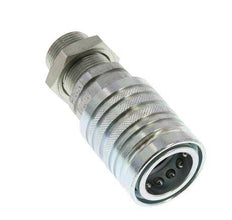 Acero DN 12.5 Acoplamiento hidráulico Enchufe 16 mm S Anillo de compresión Mampara ISO 7241-1 A/8434-1 D 20.5mm