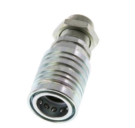 Acero DN 12.5 Acoplamiento hidráulico Enchufe 16 mm S Anillo de compresión Mampara ISO 7241-1 A/8434-1 D 20.5mm