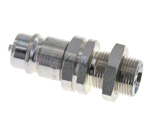 Acero DN 12,5 Acoplamiento hidráulico Tapón 15 mm L Anillo de compresión Mampara ISO 7241-1 A/8434-1 D 20,5mm