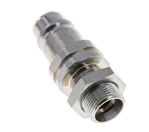 Acero DN 12,5 Acoplamiento hidráulico Tapón 15 mm L Anillo de compresión Mampara ISO 7241-1 A/8434-1 D 20,5mm