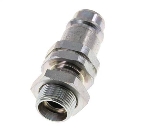 Acero DN 12,5 Acoplamiento hidráulico Tapón 15 mm L Anillo de compresión Mampara ISO 7241-1 A/8434-1 D 20,5mm