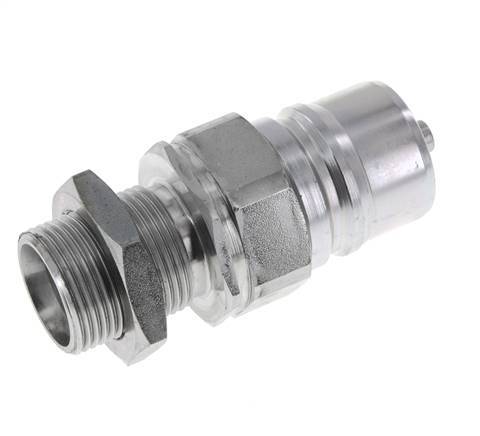 Acero DN 25 Acoplamiento hidráulico Tapón 22 mm L Anillo de compresión Mampara ISO 7241-1 A/8434-1 D 34,3mm