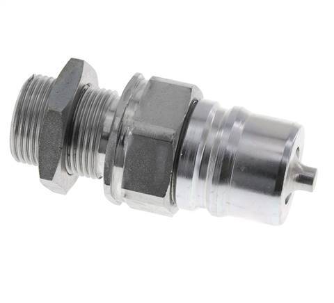 Acero DN 25 Acoplamiento hidráulico Tapón 22 mm L Anillo de compresión Mampara ISO 7241-1 A/8434-1 D 34,3mm