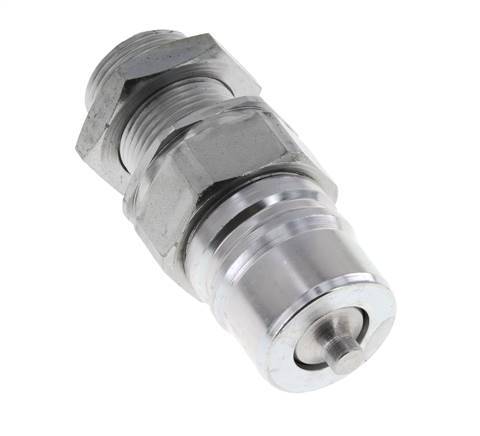 Acero DN 25 Acoplamiento hidráulico Tapón 22 mm L Anillo de compresión Mampara ISO 7241-1 A/8434-1 D 34,3mm